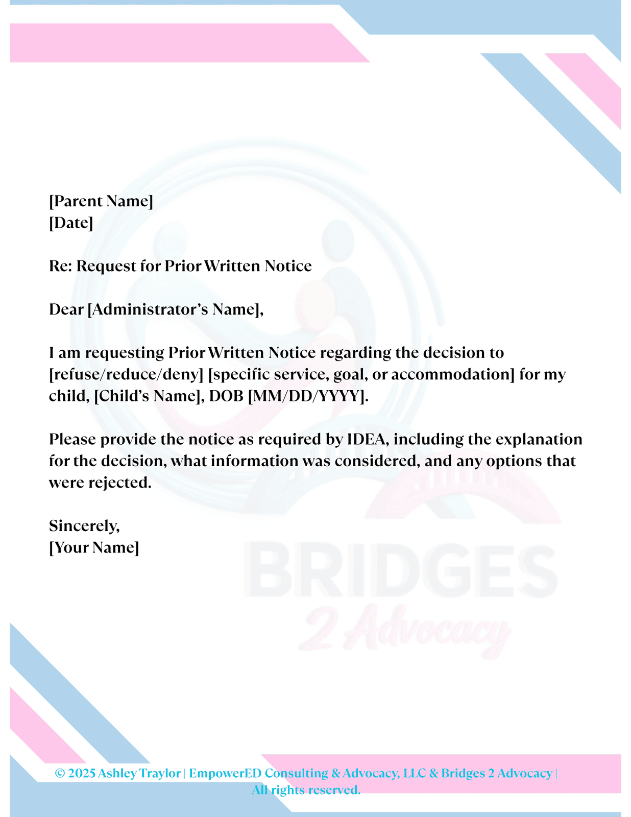 Letter template